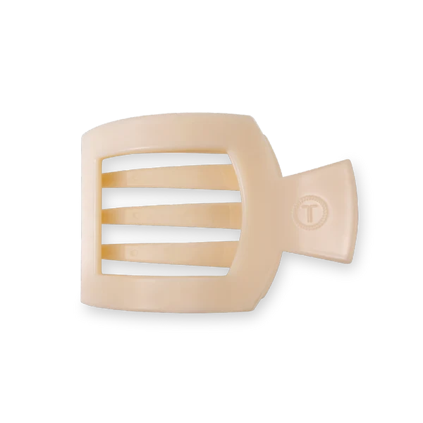 Almond Beige Medium Flat Square Hair Clip