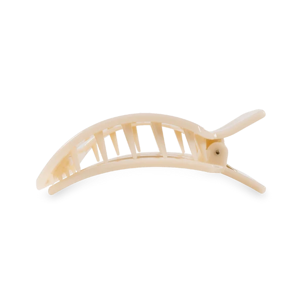 Almond Beige Medium Flat Square Hair Clip
