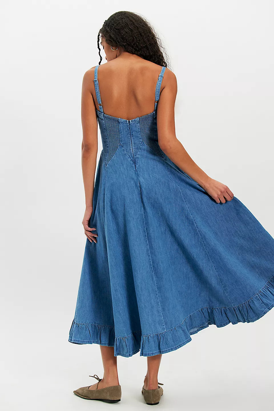 Another Season Denim Midi Dress