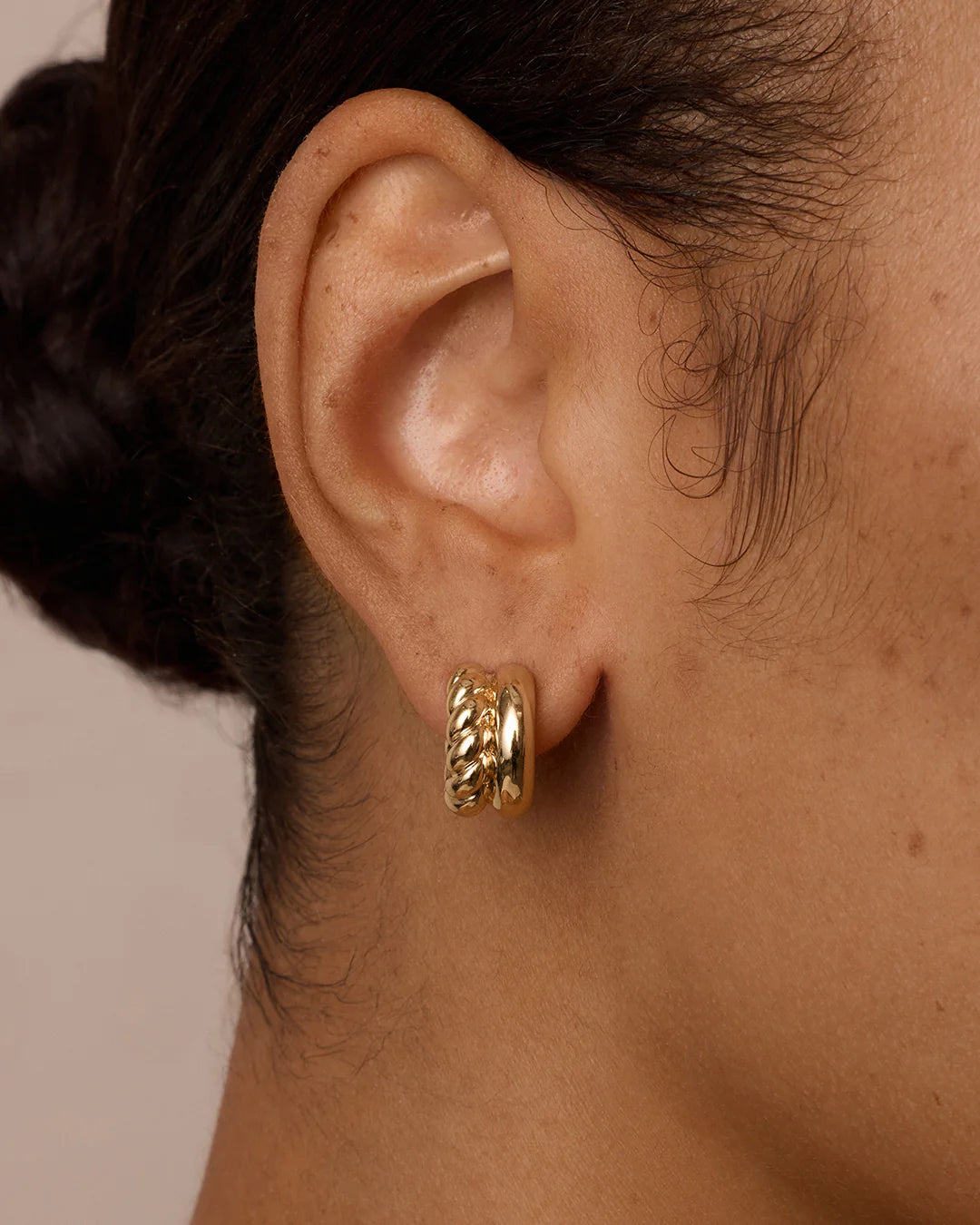 Crew Stacked Huggies Gold