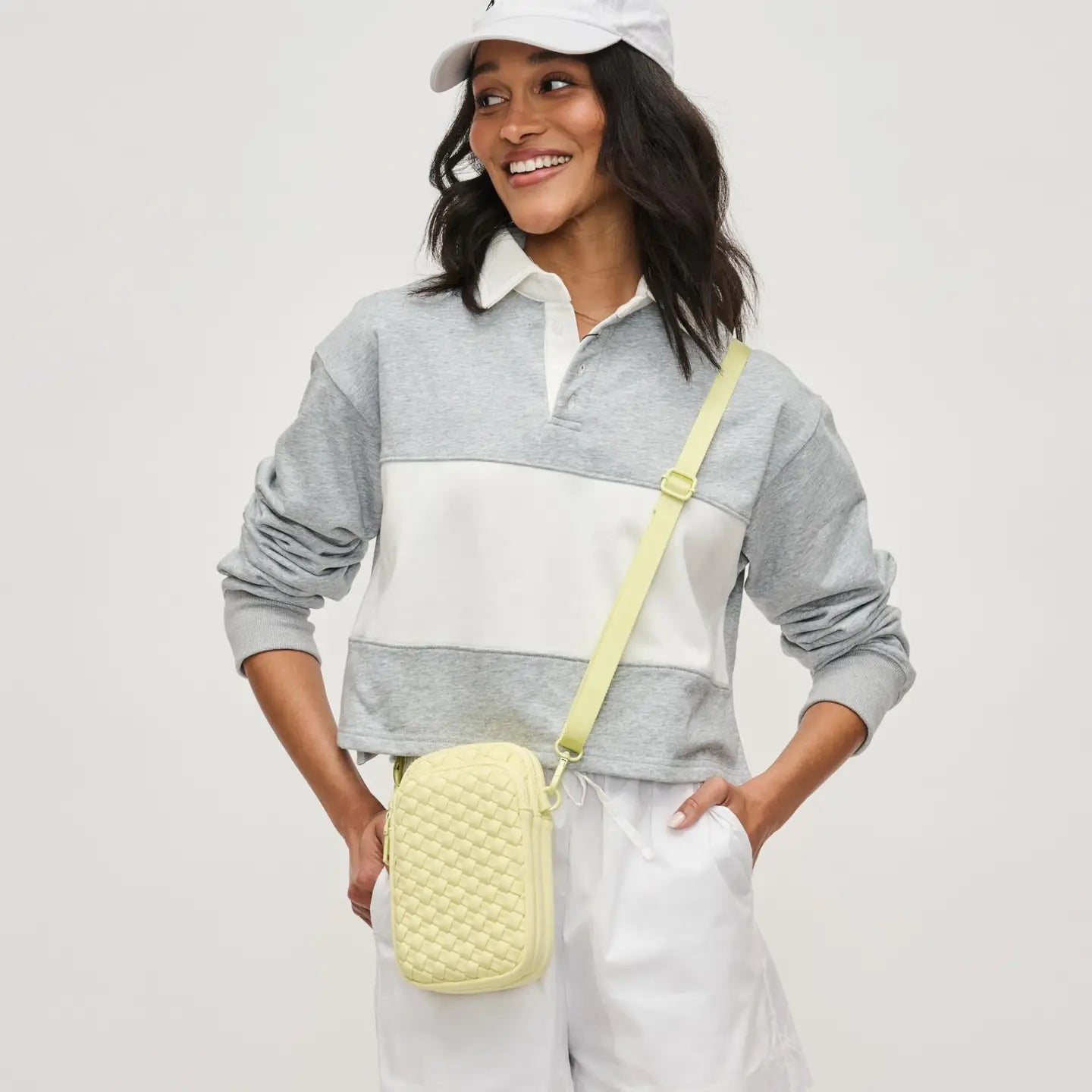 Divide & Conquer Woven Neoprene Crossbody Butter