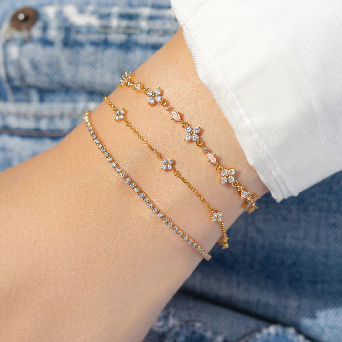 Endless Tennis Bracelet 16M Gold