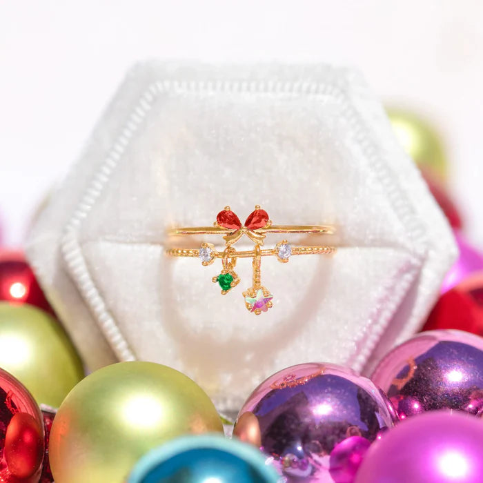 Fa La La Bow Adjustable Ring Gold