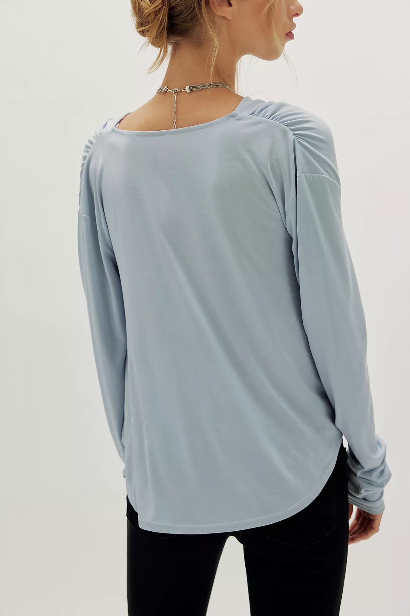 Jane Draped Long Sleeve Top