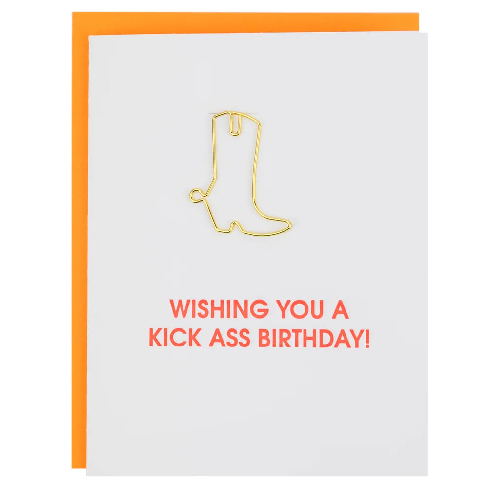 GREETING CARD WISHING YOU A KICK ASS BIRTHDAY