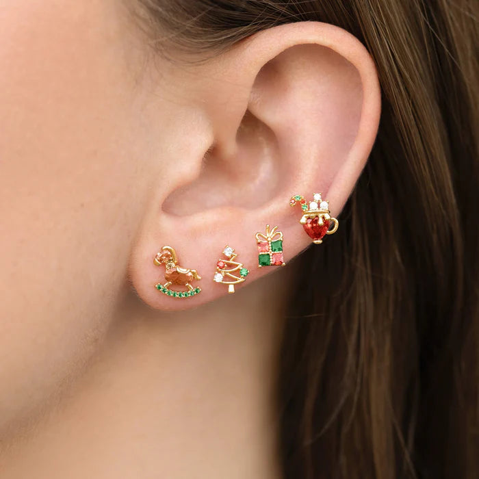 Oh What Fun Stud Set Gold