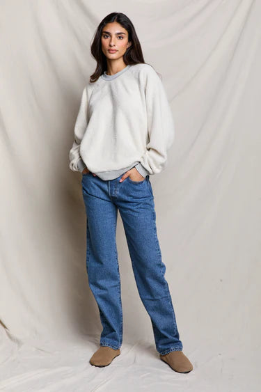 Oversized Ziggy Reverse Fleece Crew