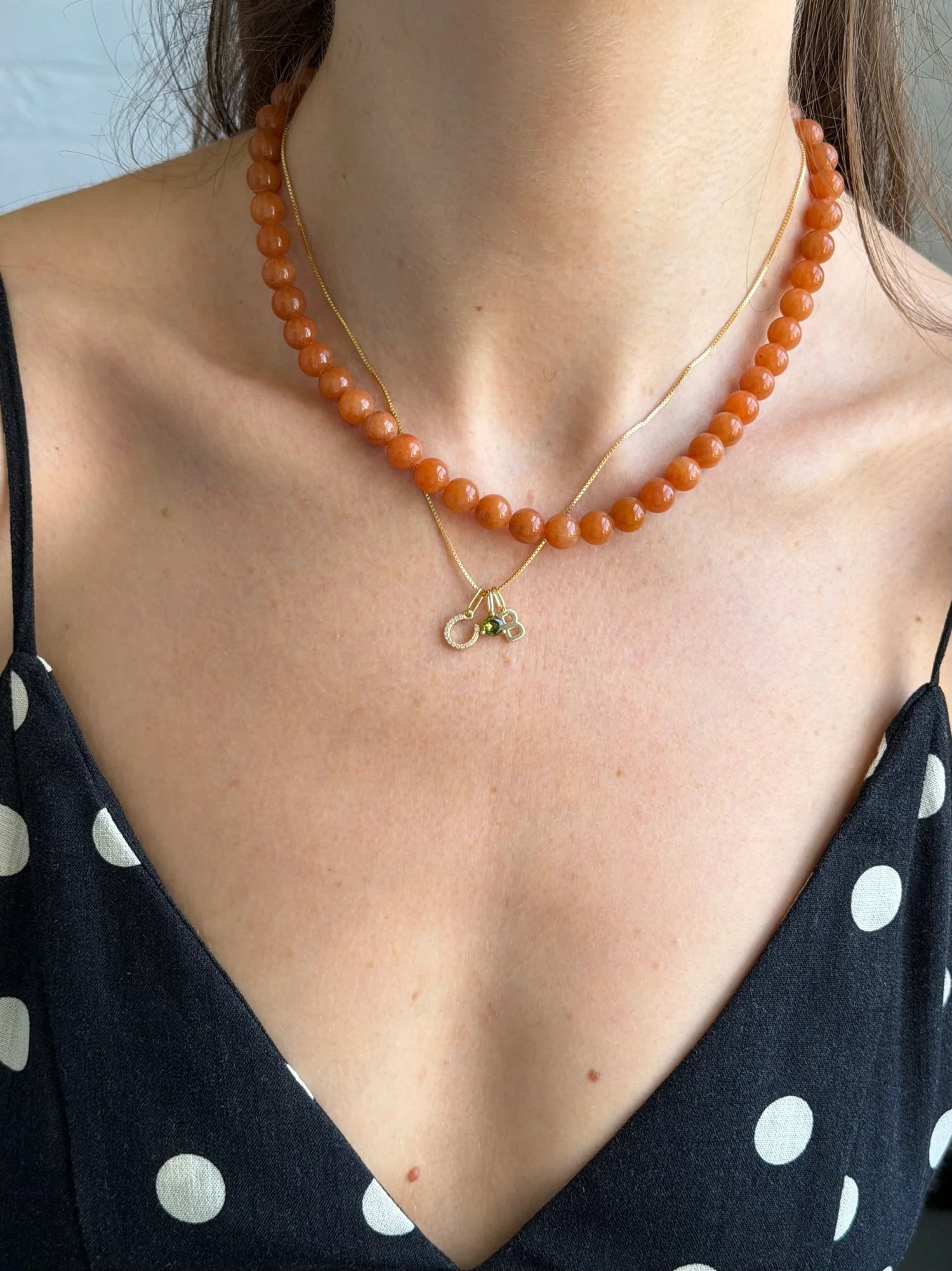 Paloma Necklace Orange Adventurine
