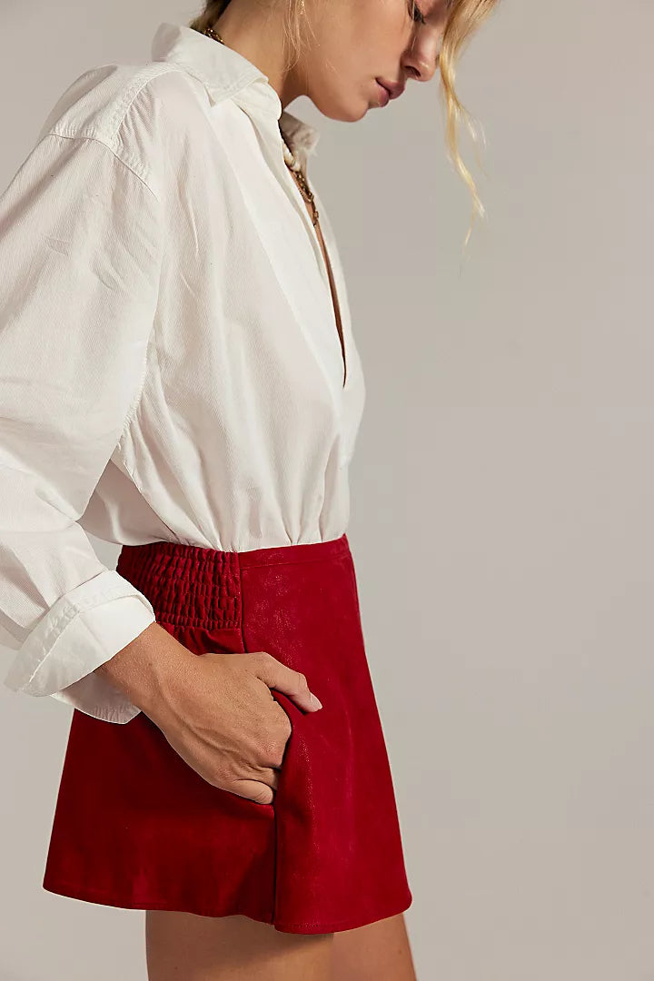 We The Free Paradise Found Suede Skort