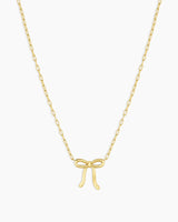 Put A Bow On It Necklace Gold