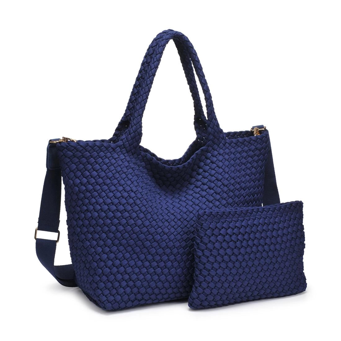 Sky's the Limit Medium Laced Up Tote Navy