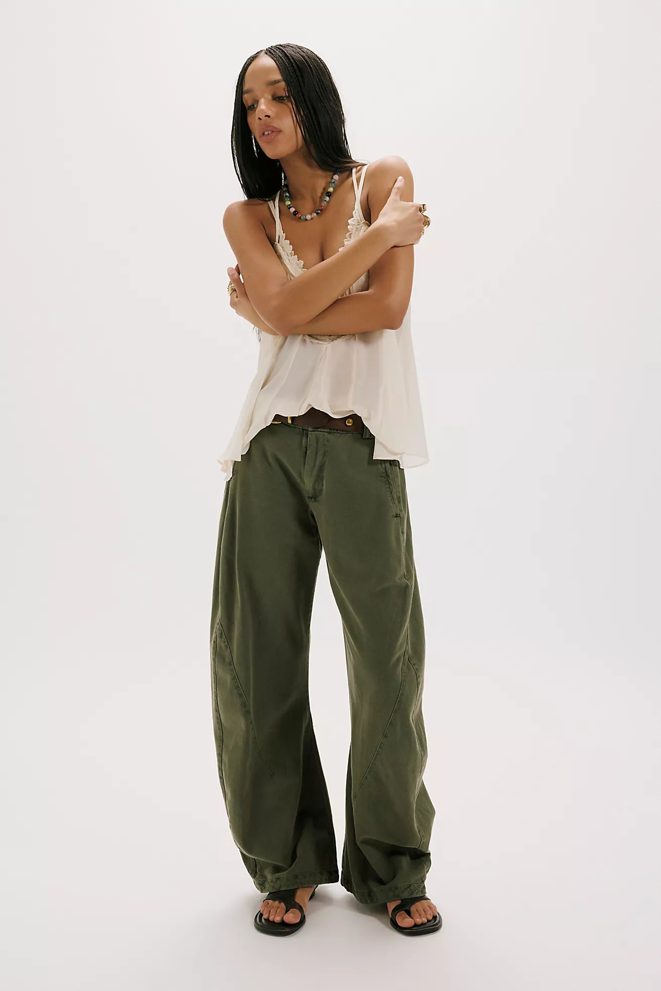 Spotlight Washed Chino Barrel Trouser