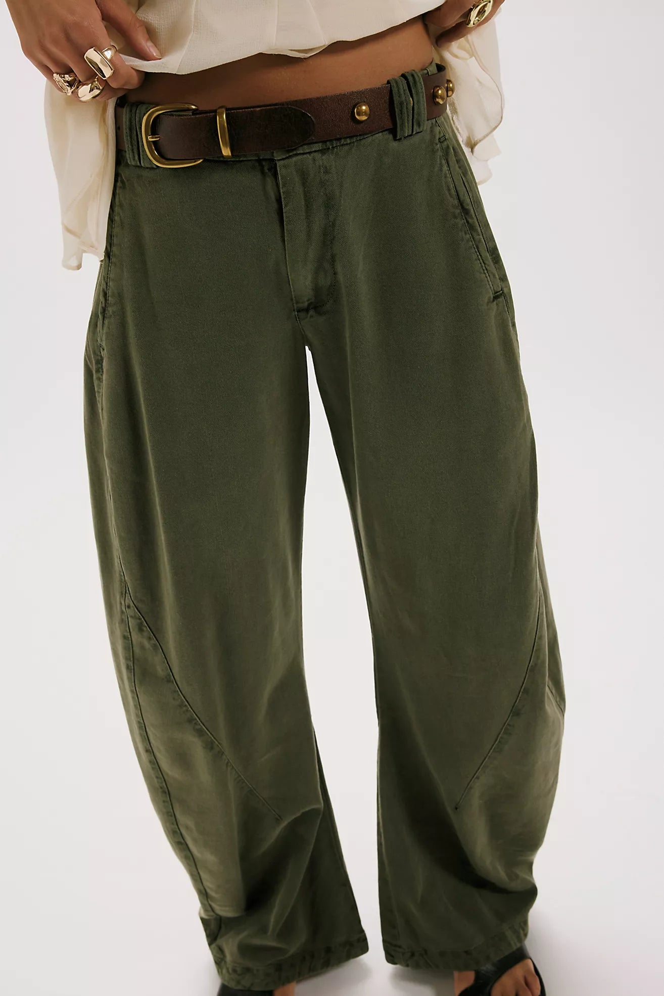 Spotlight Washed Chino Barrel Trouser