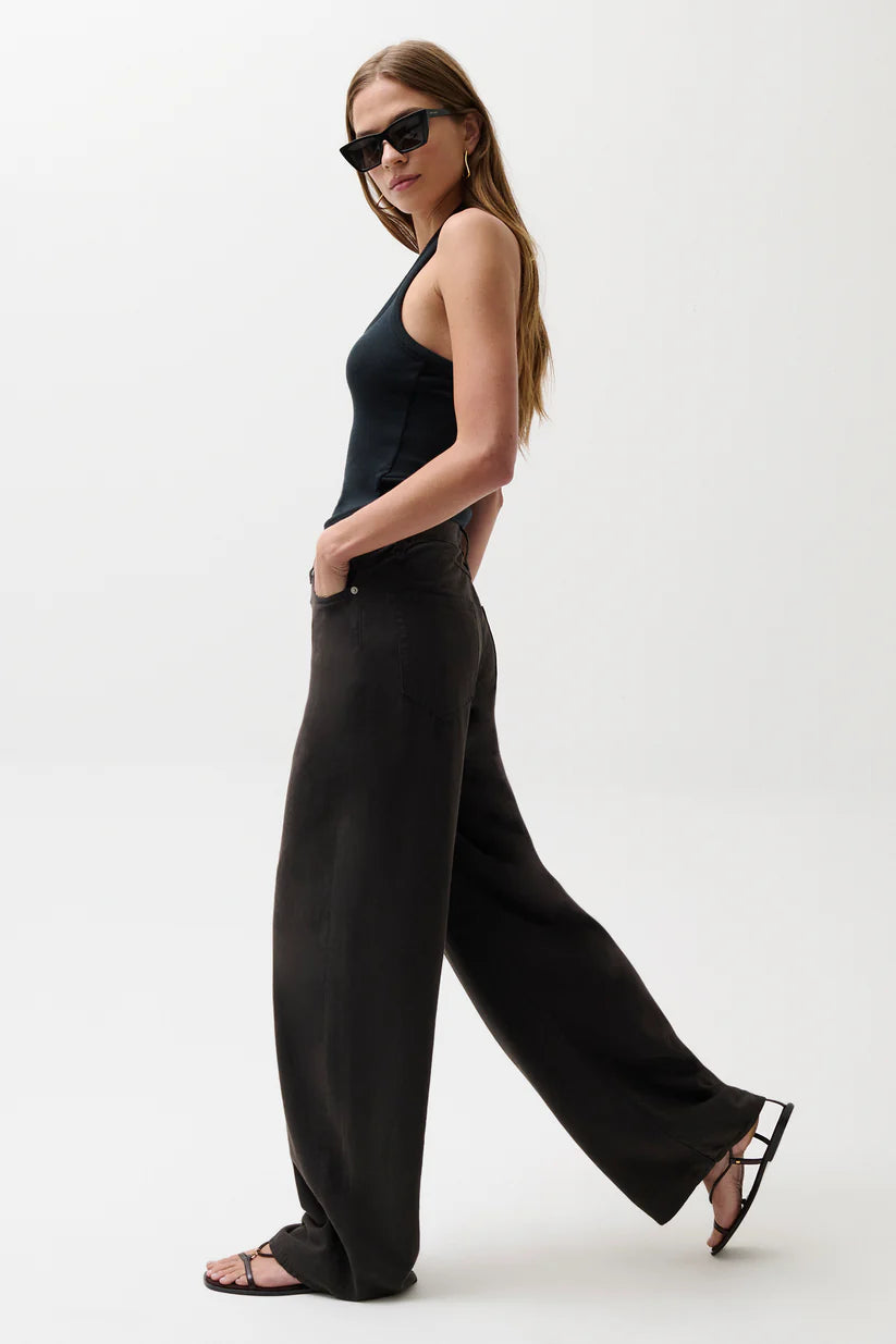 Sydney High Rise Linen Bowed Leg