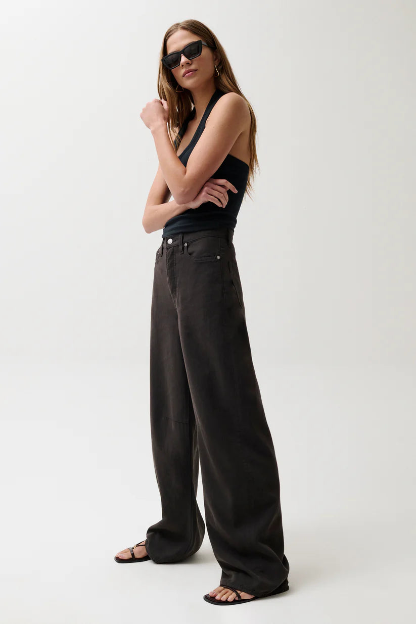 Sydney High Rise Linen Bowed Leg