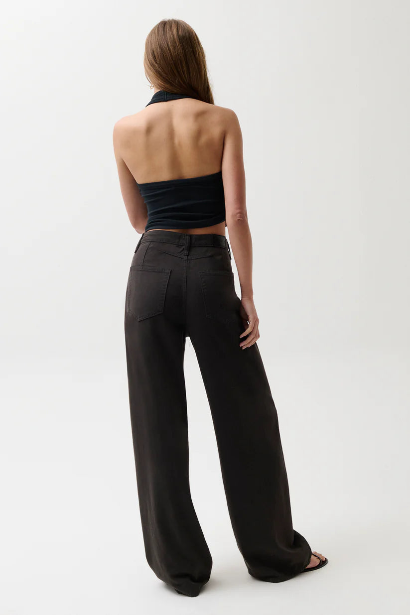 Sydney High Rise Linen Bowed Leg