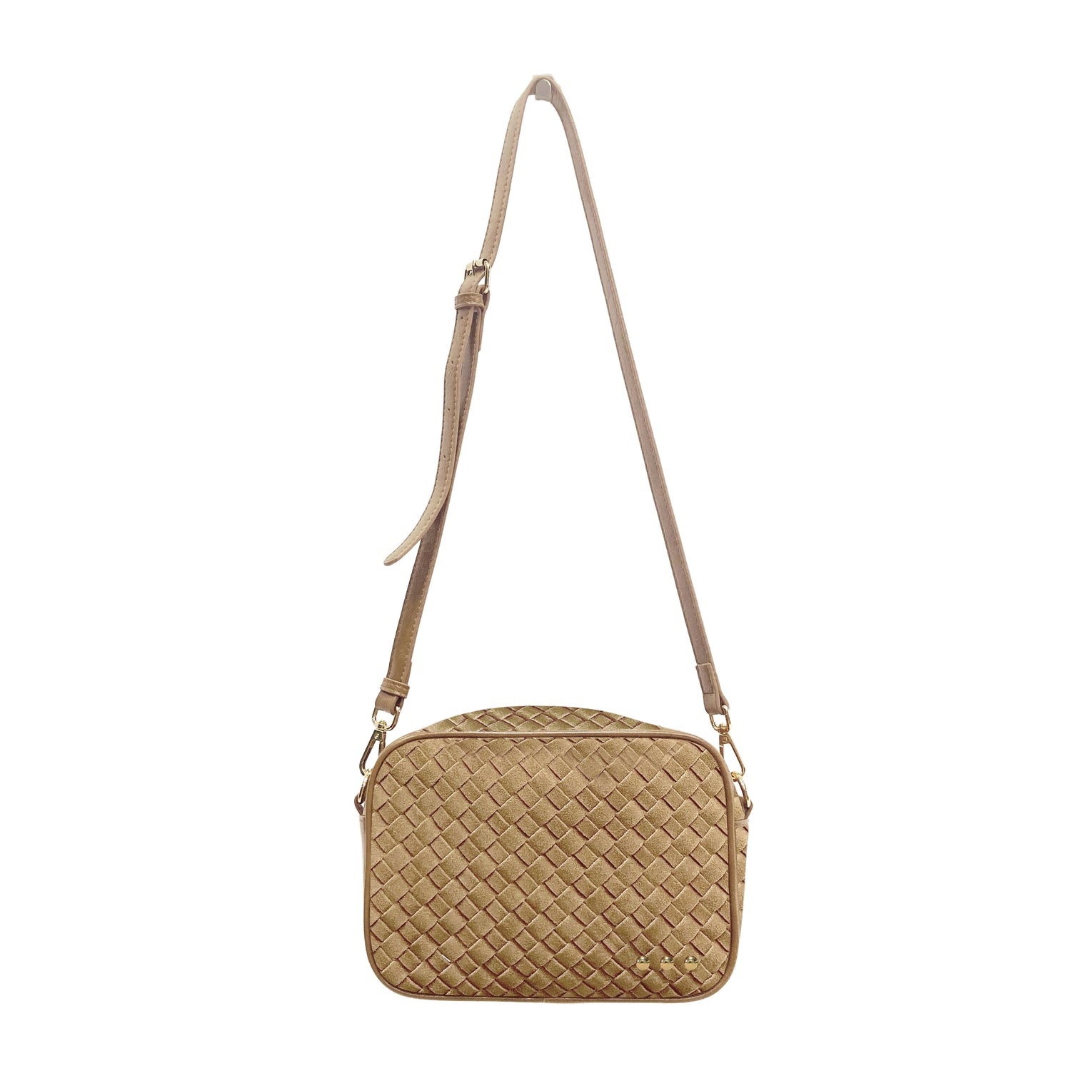 Willow Suede Woven Crossbody Bag